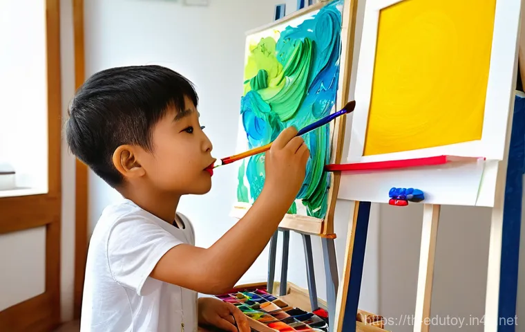 초등학교 교과서와 연계된 완구 - A cozy scene in a Thai home with two children, a boy and a girl, both aged around 6-9, actively play...